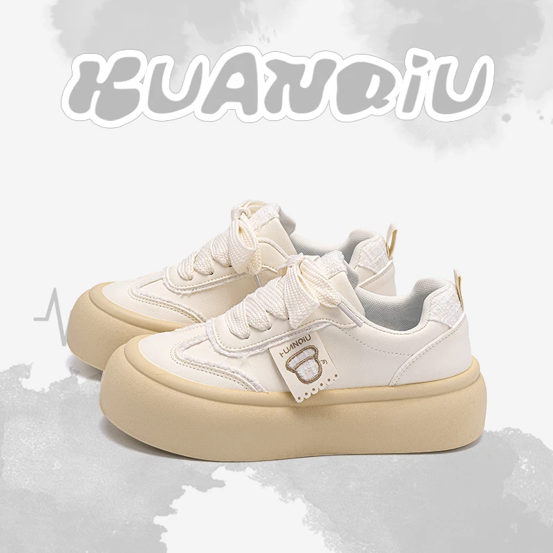 环球厚底板鞋女款2025新款爆款百搭休闲鞋子女款秋季学生休闲女鞋
