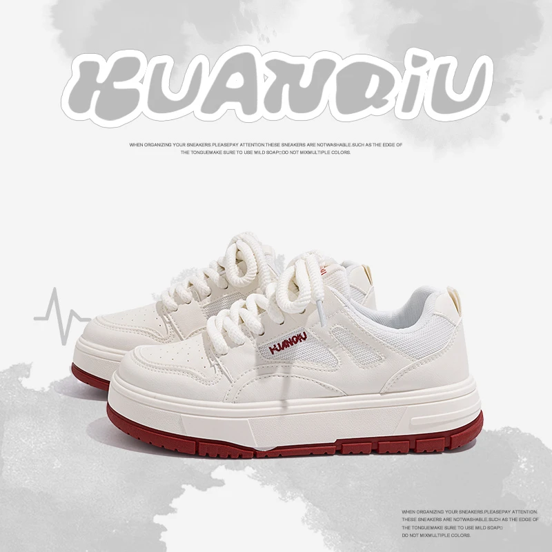 环球小众厚底小白鞋女2024夏季新款百搭韩版高能感运动休闲板鞋女