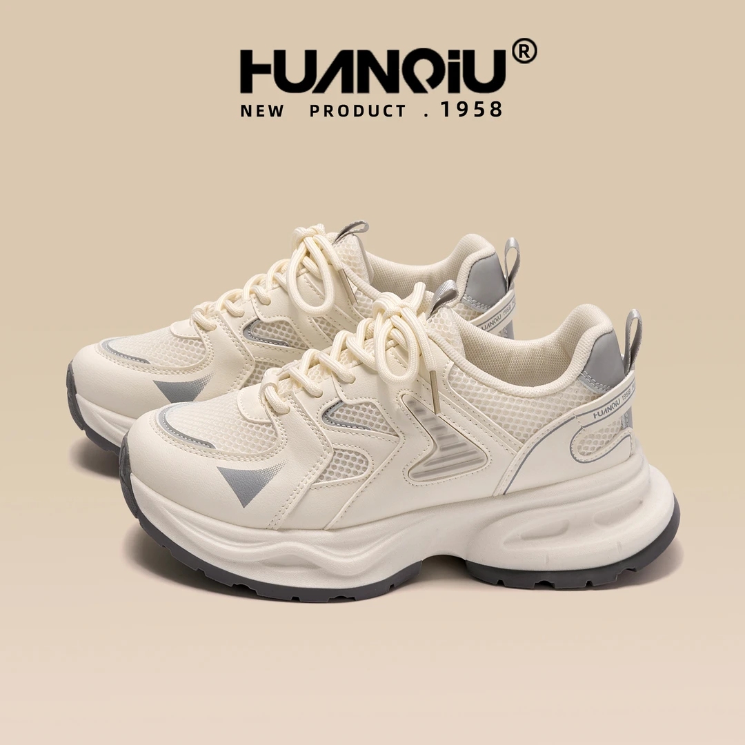环球厚底百搭老爹鞋女2025秋季软底跑步运动鞋潮流韩版软底休闲鞋
