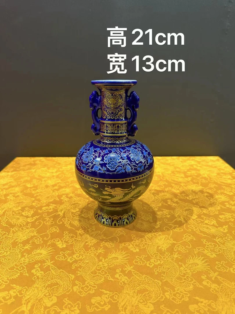 jf34青花陶瓷赏瓶【备用链接  所见即所得】