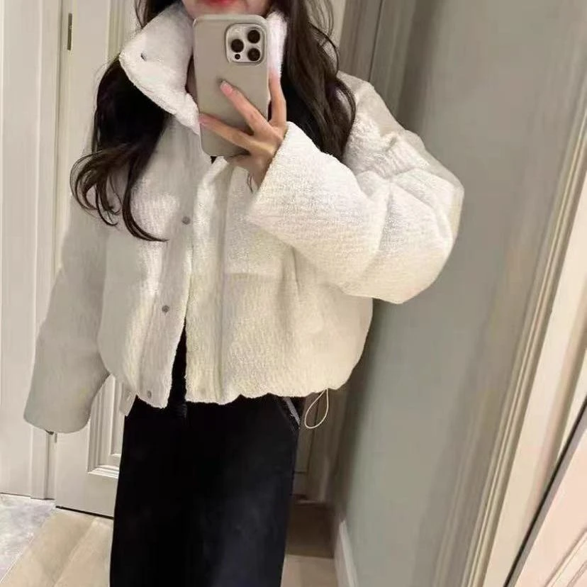 新年红色款短款立领小个子棉服外套-2201