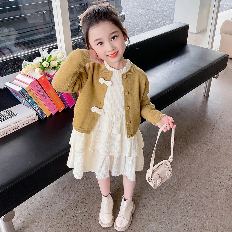 女童连衣裙春装新款洋气儿童女宝宝春秋季长袖小女孩蛋糕裙公主裙
