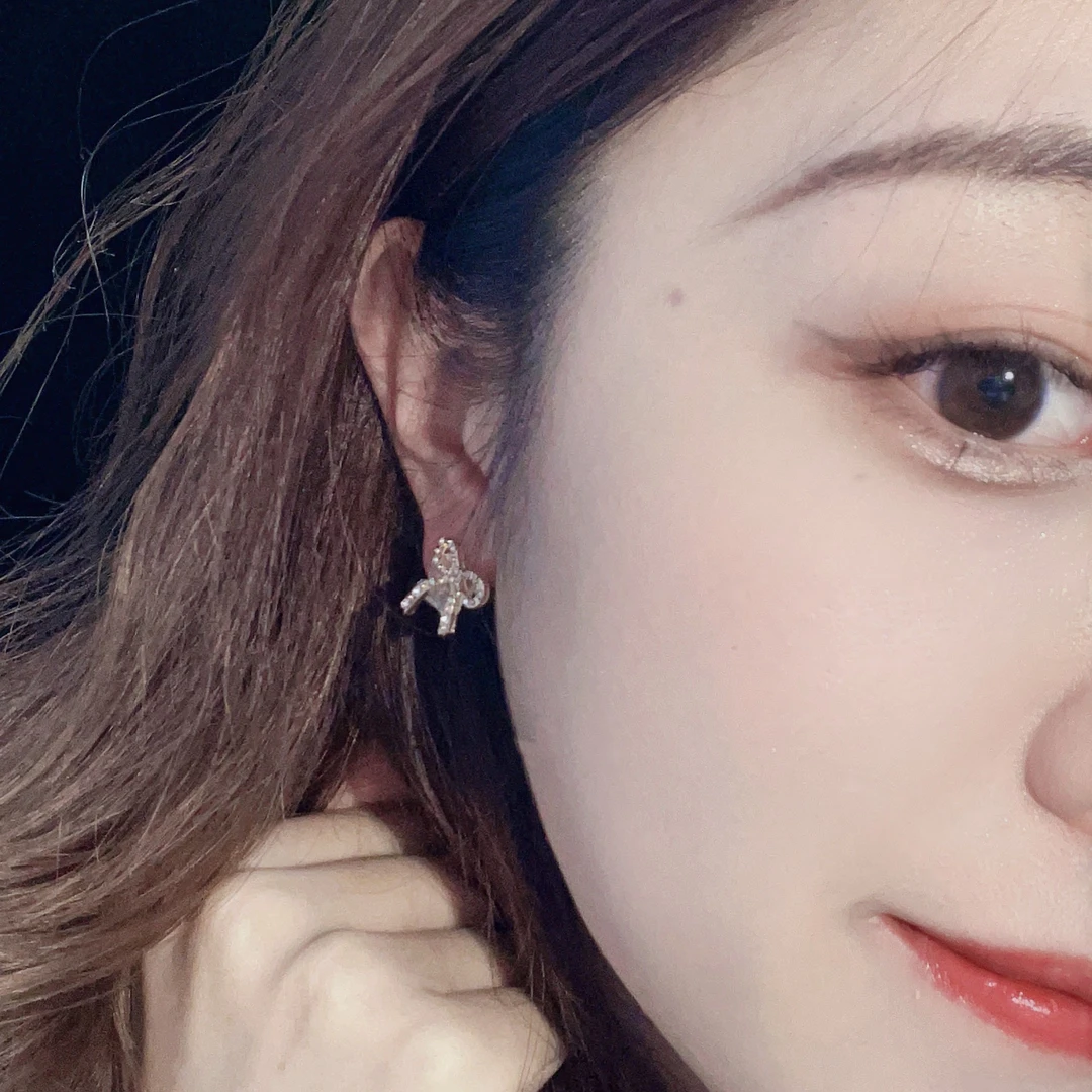 锌合金耳饰 耳钉2023年新款百搭小众设计感气质少女简约甜美耳饰1