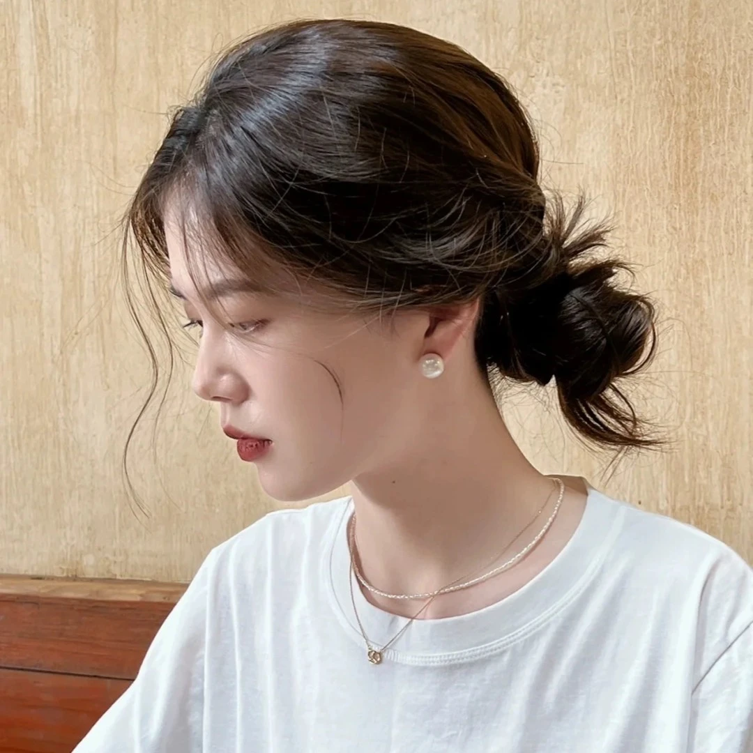 合金耳饰 2023新潮圆珠耳环圆耳钉女奢华设计感气质日韩百搭耳饰1