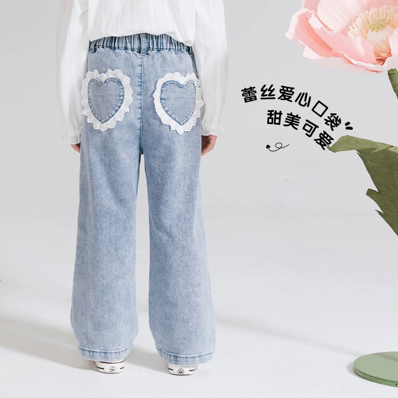 PawinPaw卡通小熊春款女童做旧款牛仔裤PCTJE1221E
