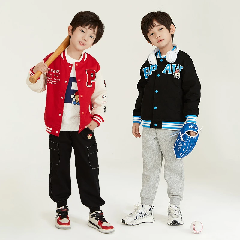 PawinPaw春季新款男童罗纹球领外套PCJAD6112N