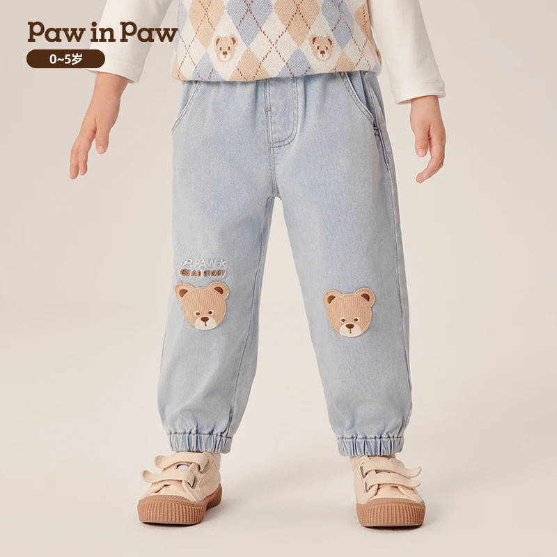 【达人专属】PawinPaw小熊童装24年秋款舒适百搭牛仔裤PCTJE4971K