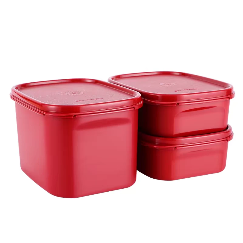 特百惠喜洋洋腌泡乐盒三件套泡菜密封盒子塑料有盖食品收纳盒