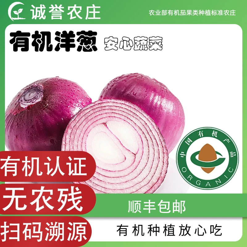 【诚誉】有机洋葱5斤正宗水果洋葱紫皮圆葱顺丰包邮坏果包赔