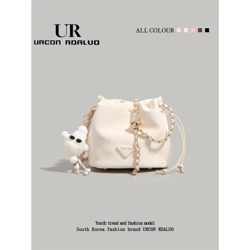 官网小c&k2025夏季新款时尚百搭链条斜挎包高级感单肩水桶包女