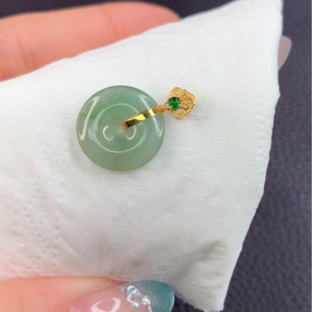 【闪购商品】翡翠如图18K金镶嵌