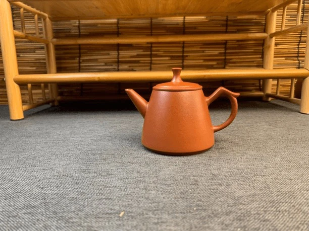 潮州水平壶手拉壶功夫茶壶全手工纯手工朱泥手工吉运壶130毫升