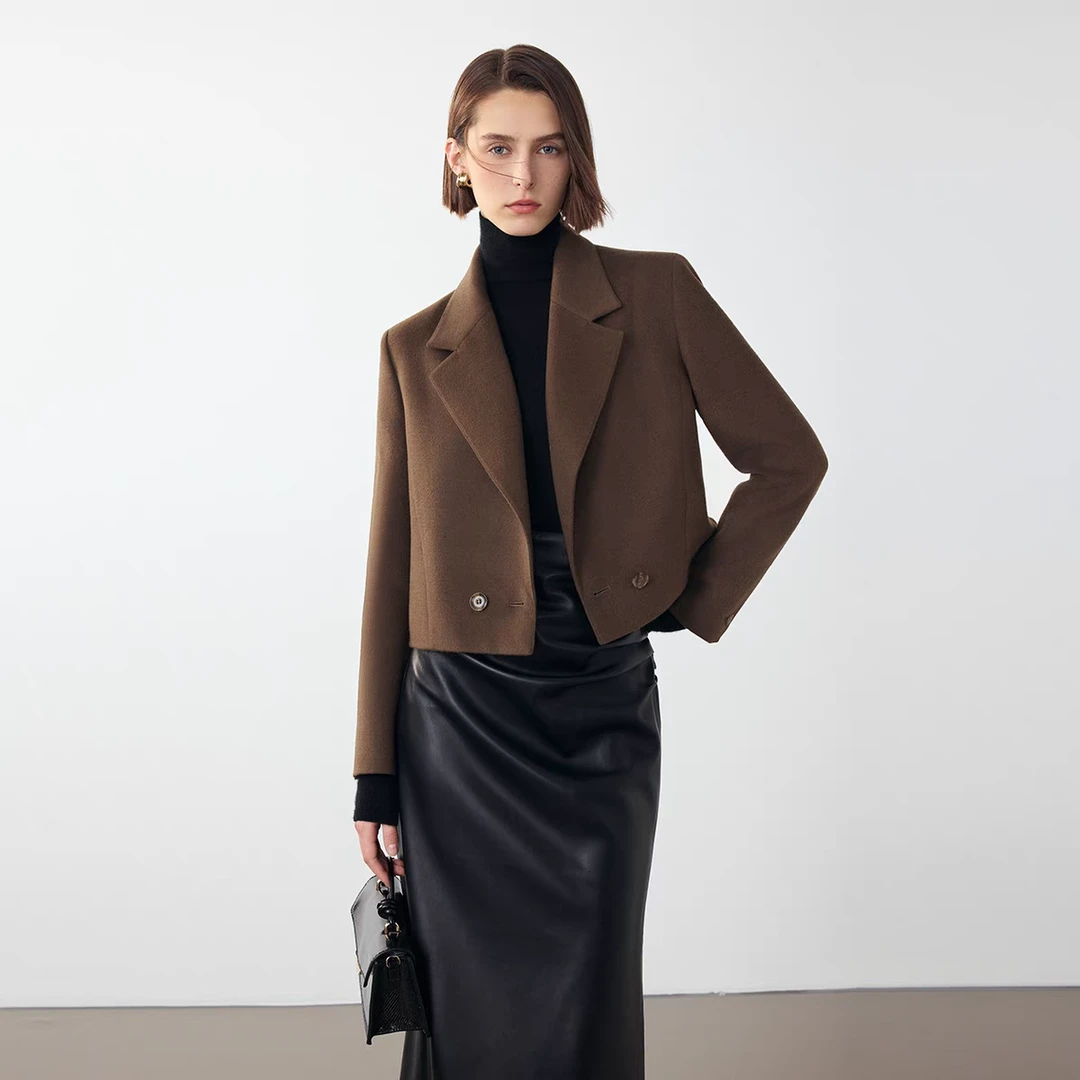 羊毛气质时尚高级感通勤职业西服外套2024老钱风松弛感黑色西裤