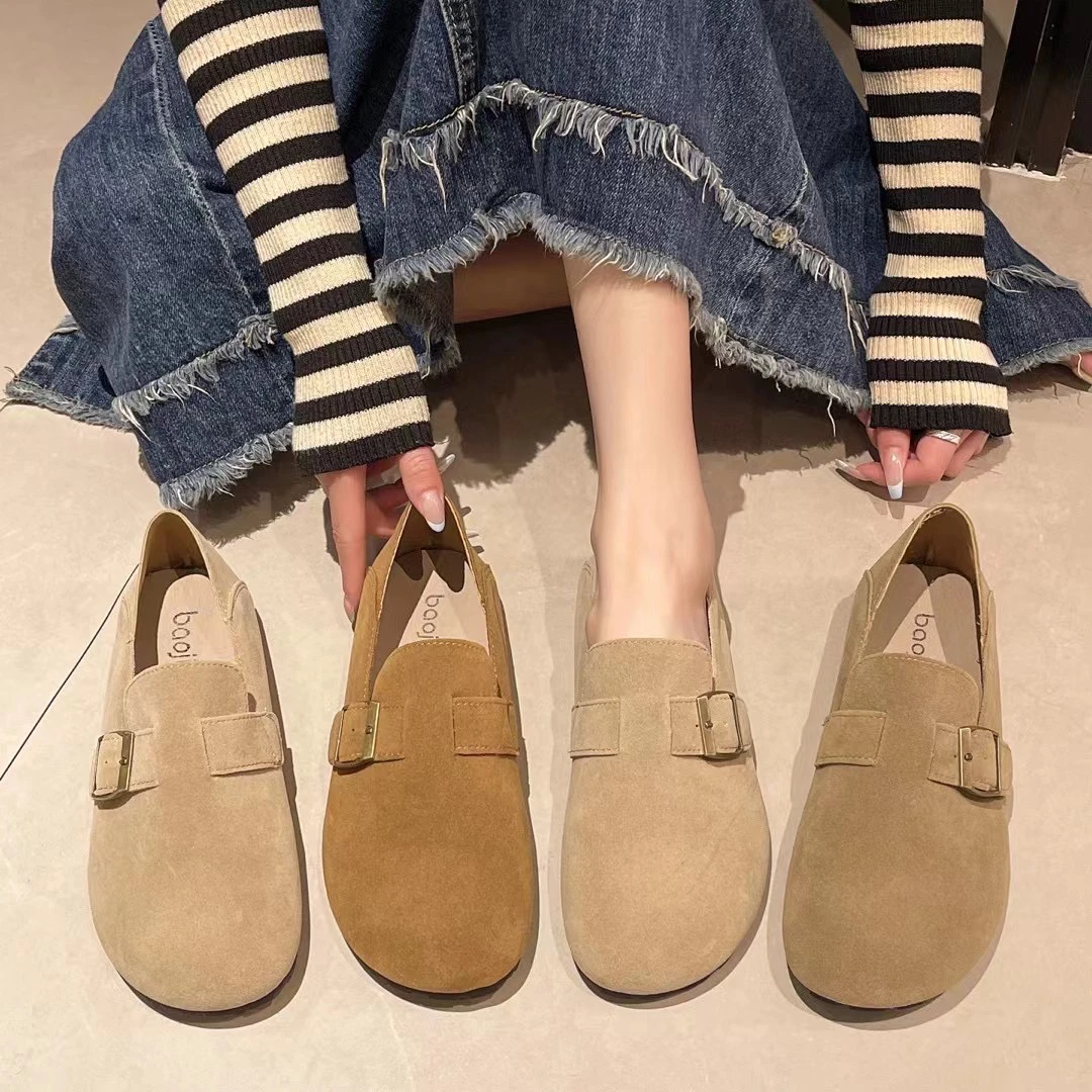 62博肯鞋2024秋季新款软底舒适时尚百搭豆豆鞋