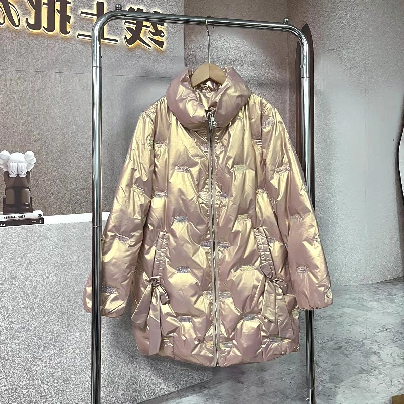 爆款白鸭绒亮面免洗羽绒服5960