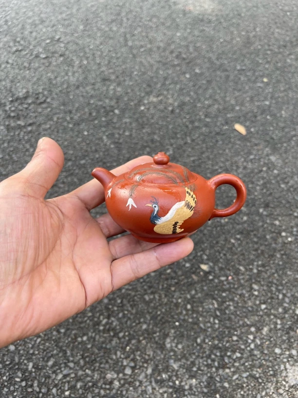 堆绘款手工壶！容量170毫升！邹皮朱泥！做工精细！出水爆爽