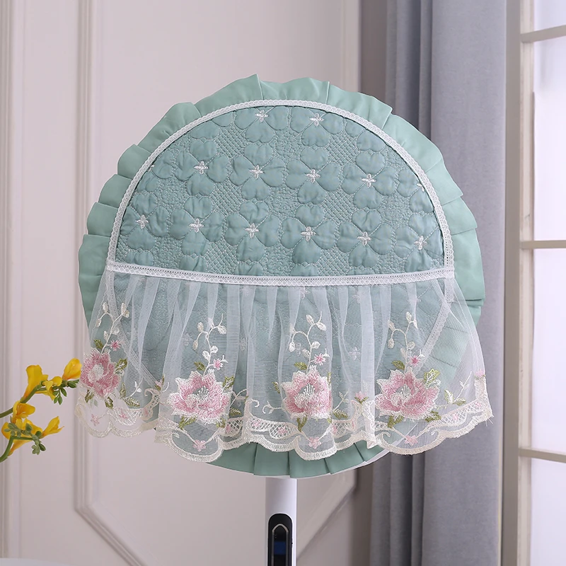 「爱心」电风扇罩风扇套防尘罩子简约防尘套绣花落地欧式
