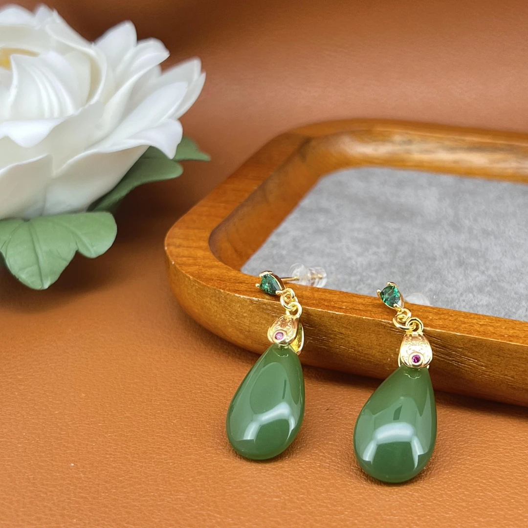 7120绿色流苏耳钉