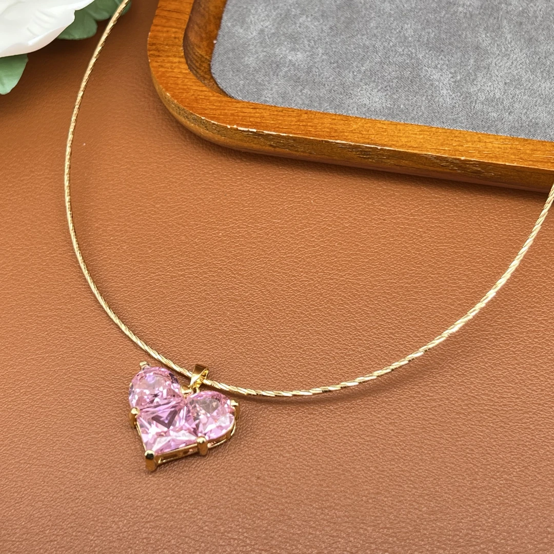 2989粉色爱心项圈