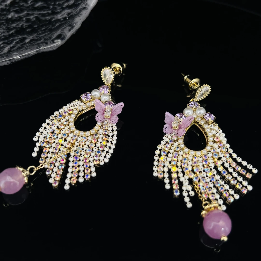 8490时尚蝴蝶耳钉