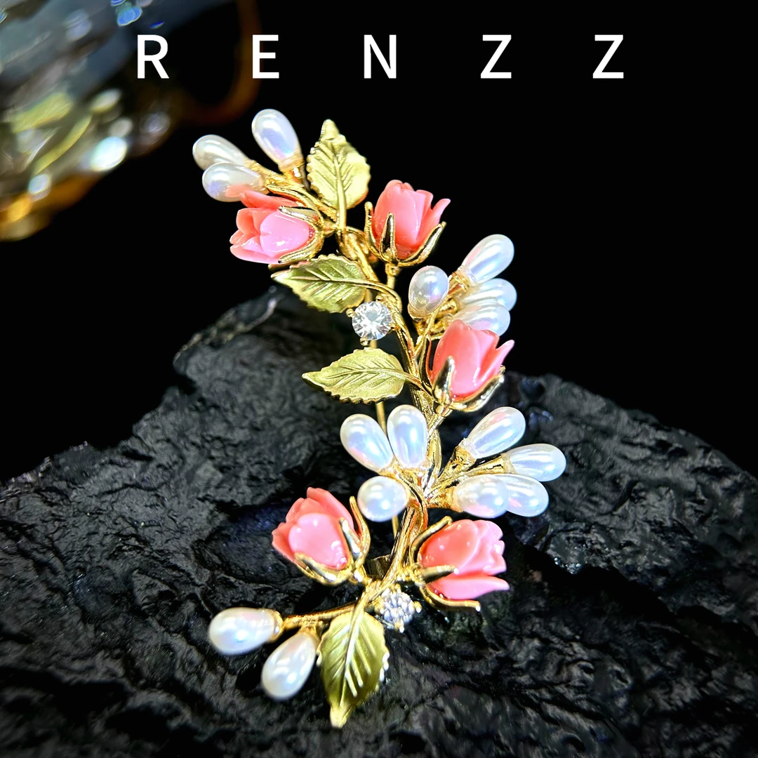 2537法★【繁锦蔷薇】高档精致西服送礼别针胸针