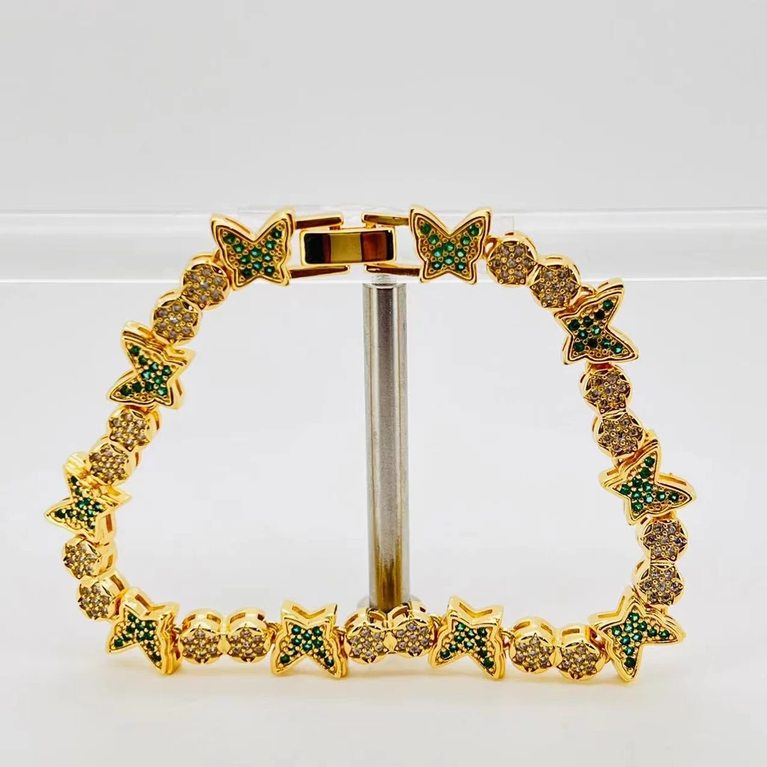 5326绿色蝴蝶手链