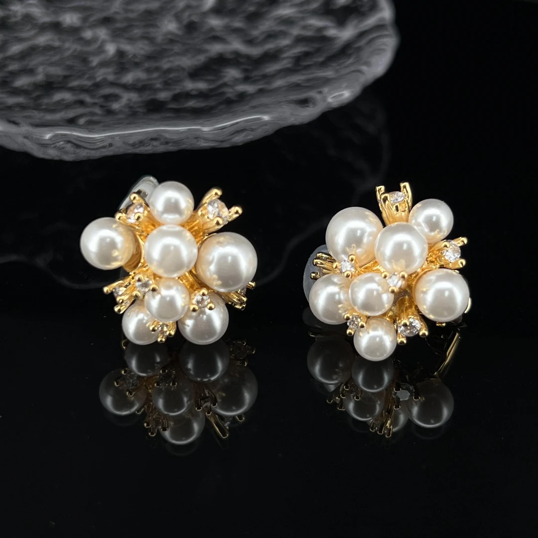 3514黄颜色满天星耳夹