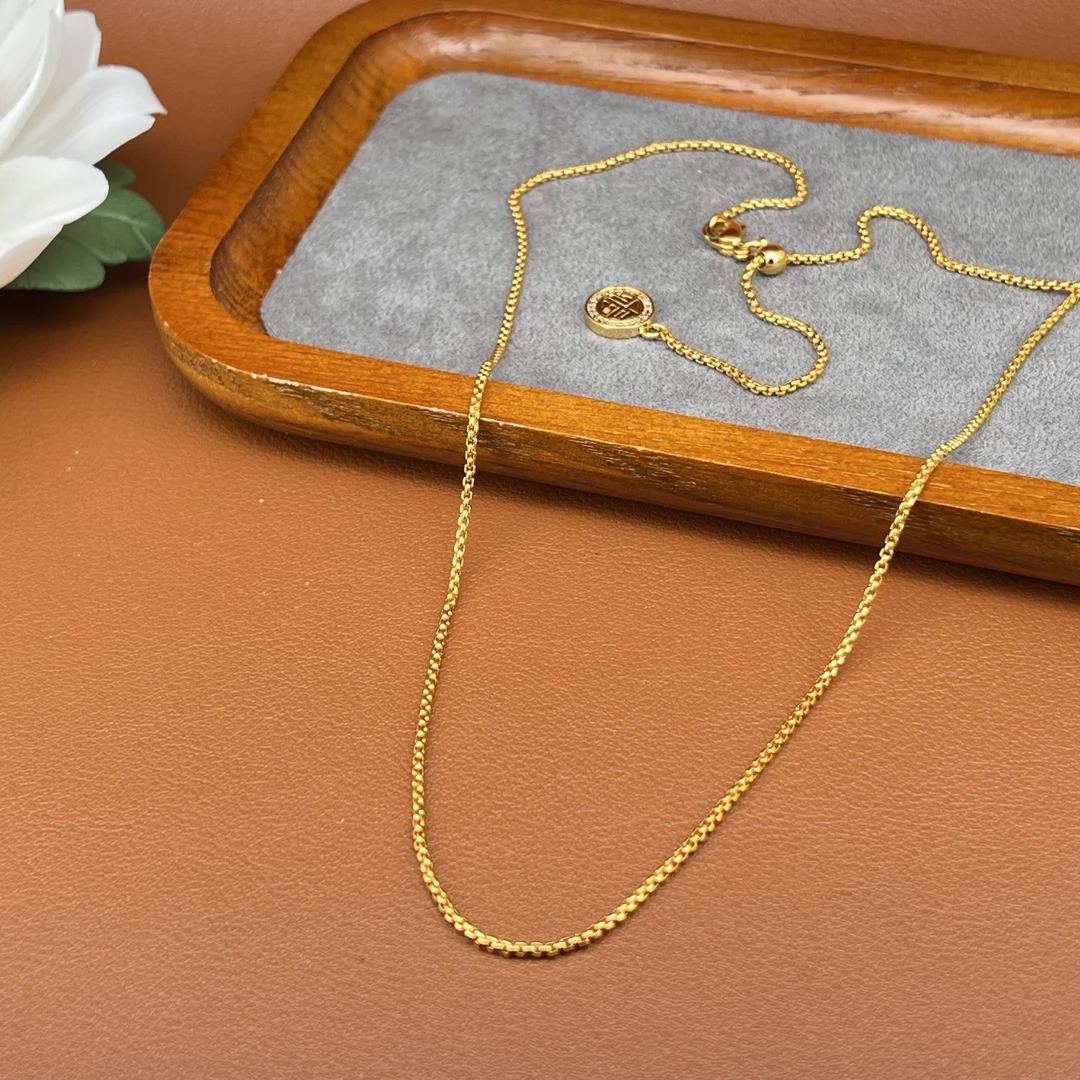 6835黄色福字项链