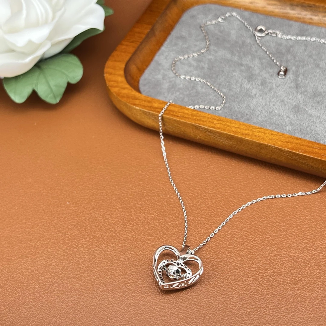 铜合金项链 6569气质紫色爱心项链