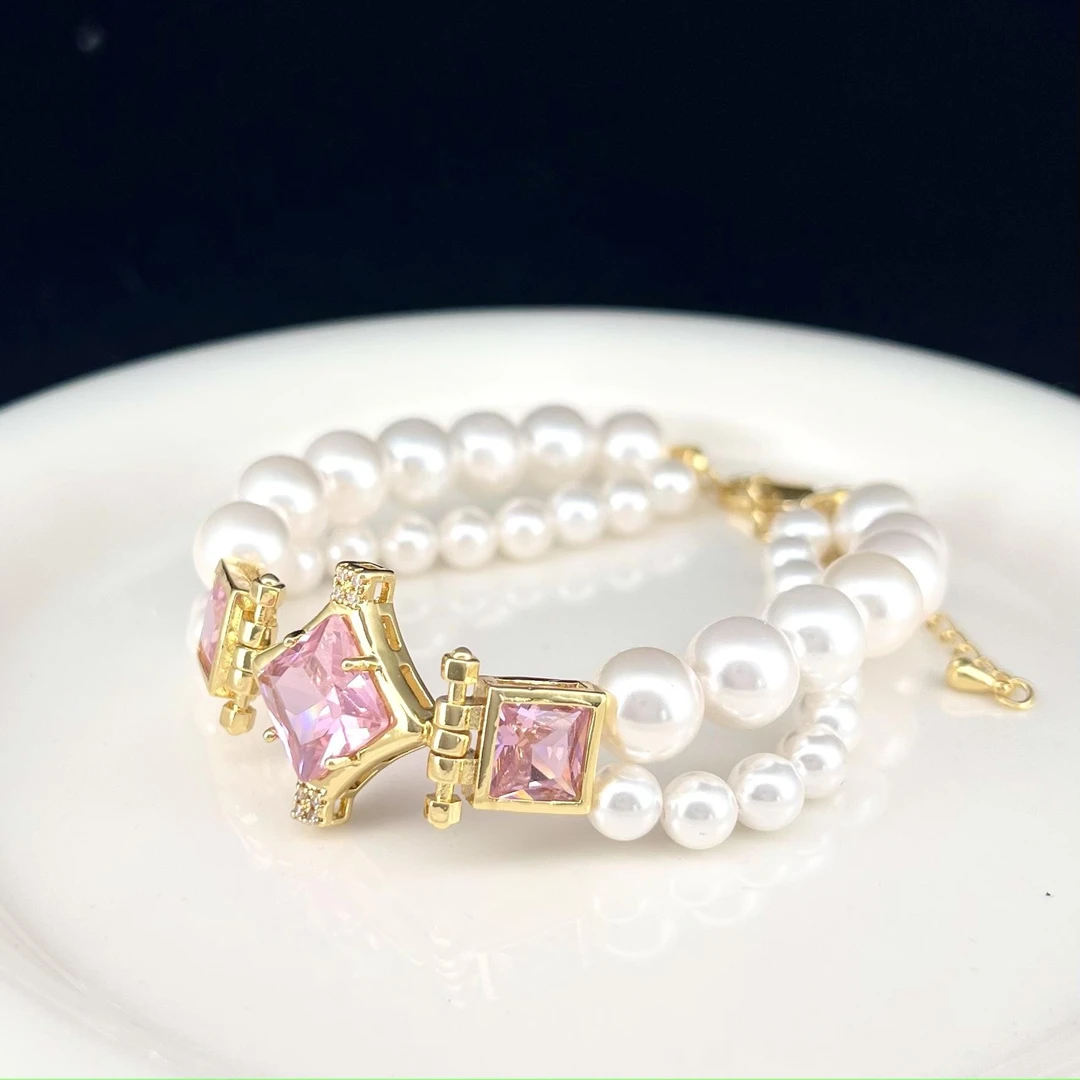 6333粉红几何手链