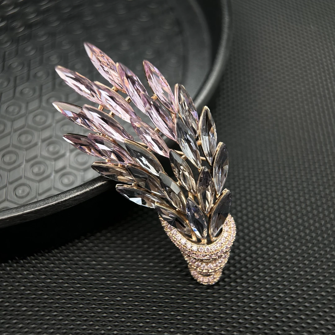 1378紫色麦芒胸针