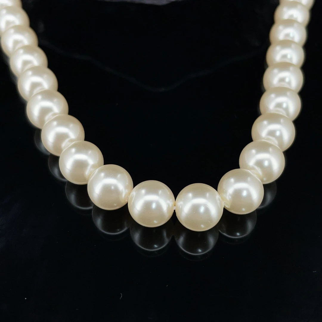 非金属仿珍珠项链 1633白色圆球项链