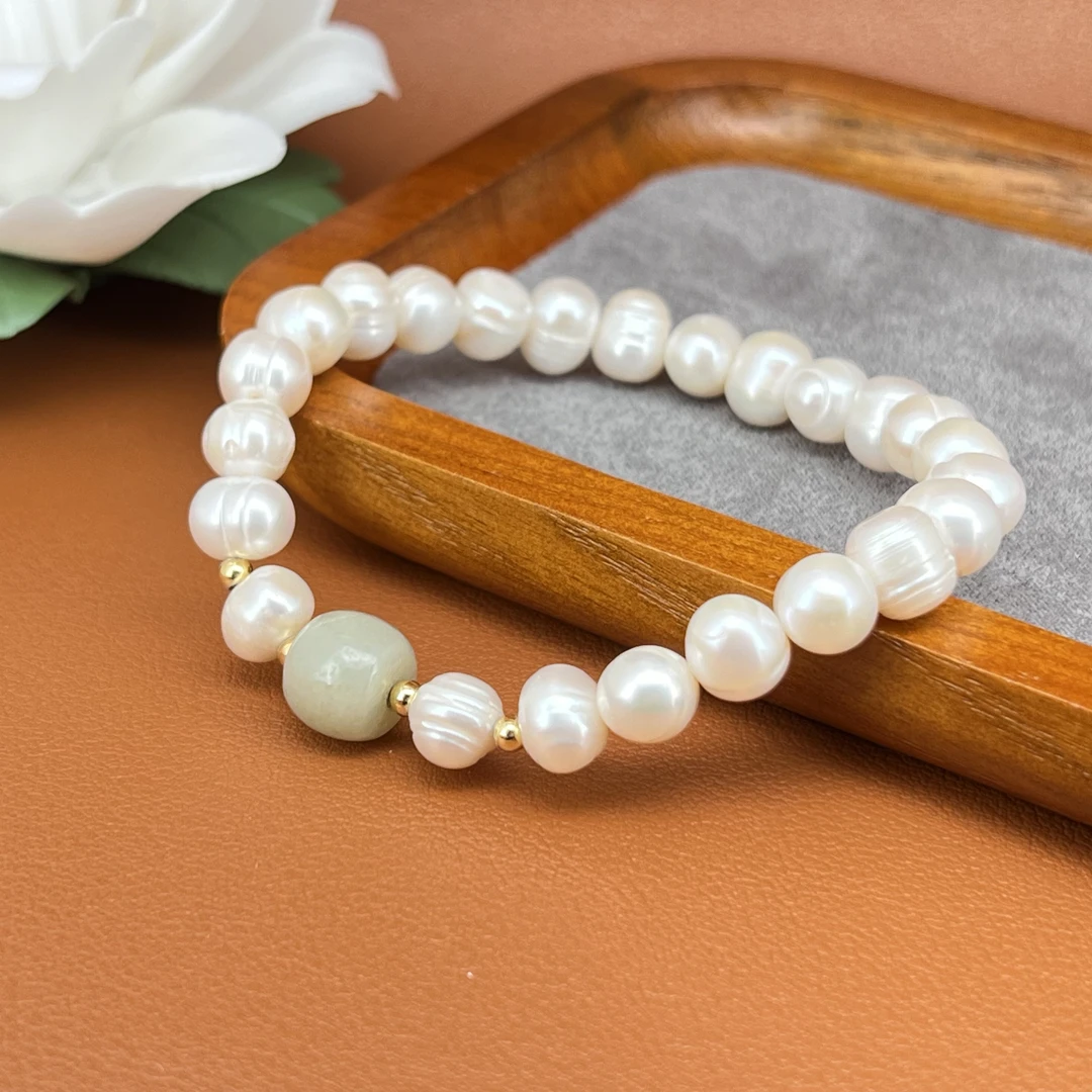 6350白色圆球手链