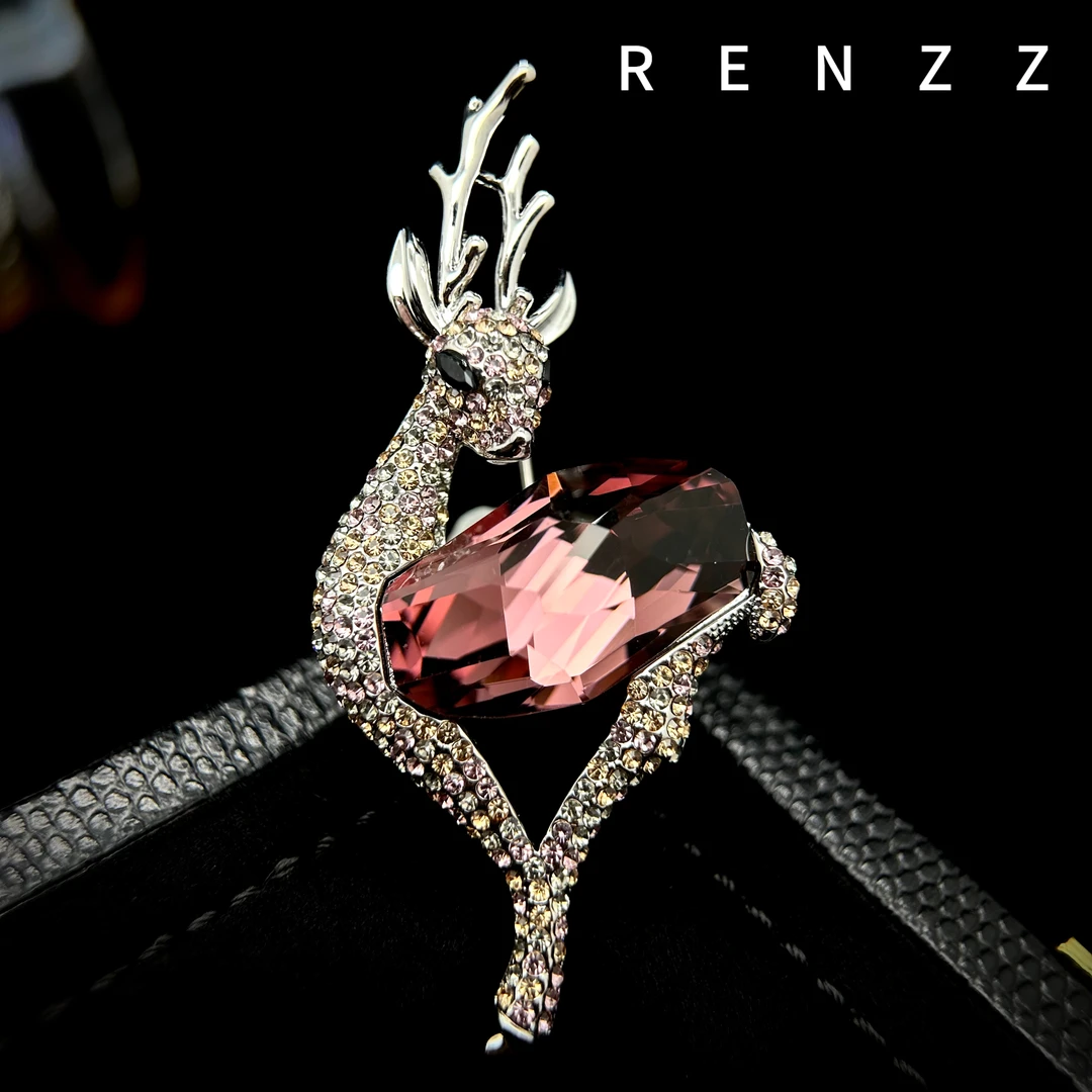 1890法★【一鹿有你】紫色小鹿轻奢大衣胸针