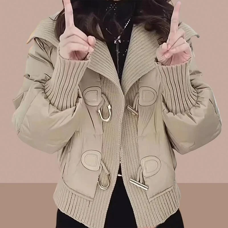 秋冬季新款洋气女士棉衣棉服夹棉外套小个子短款棉袄加绒加厚保暖