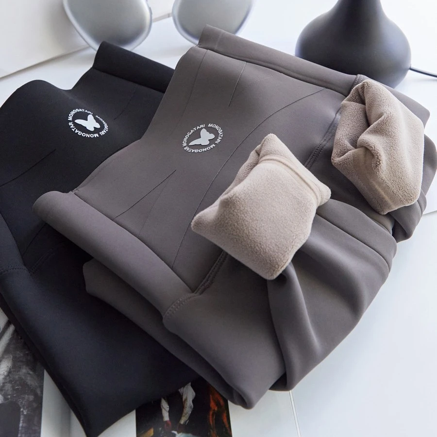 秋冬季加绒加厚外穿鲨鱼裤紧身显瘦百搭高腰收腹提臀打底裤女