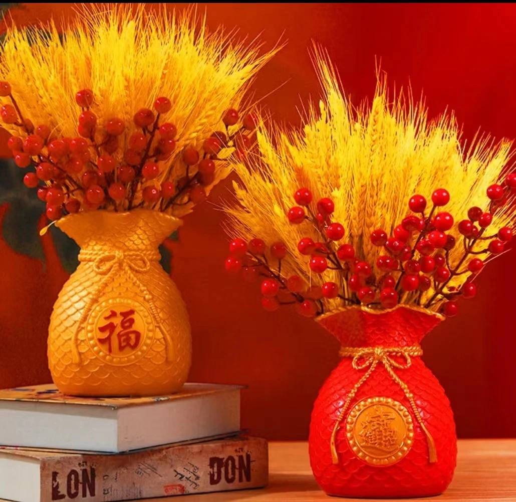 黄金大麦穗2套仿真假花客厅餐桌干花话术插花瓶摆件乔迁结婚开业