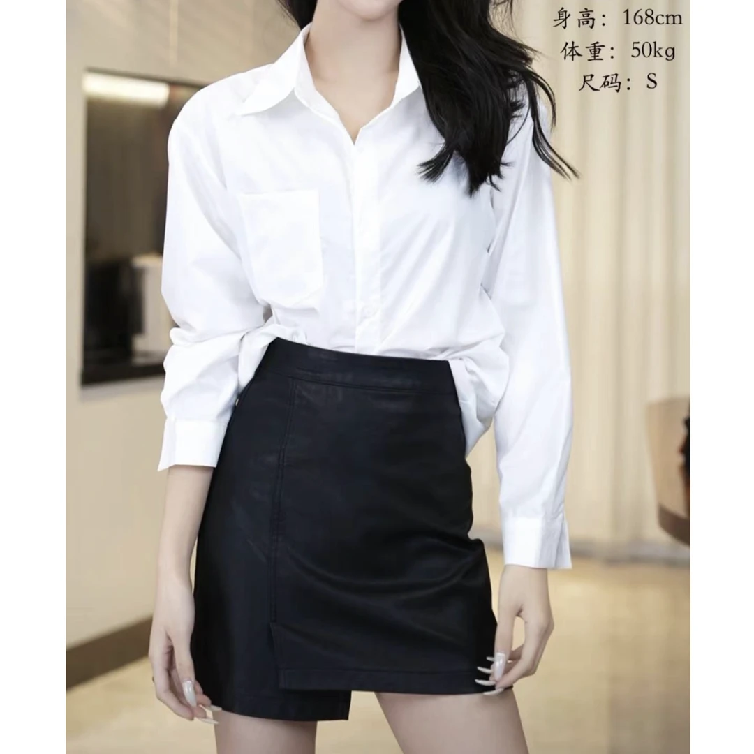JIJINQI女款白色衬衫职场通勤女装2023网红爆款上衣 JINQB0875
