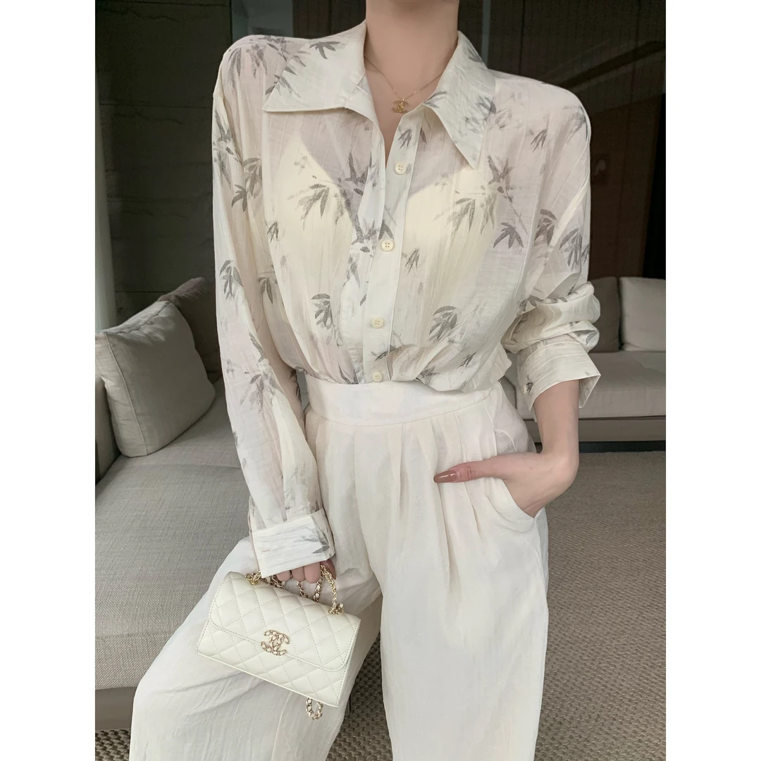 JIJINQI【现货】夏季衬衫时尚显瘦长袖衬衣 JINQCSP0477