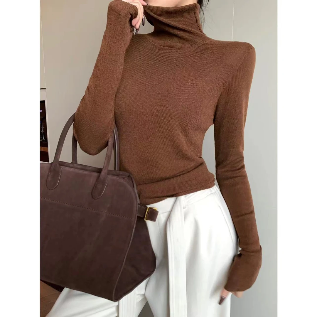 JIJINQI秋冬高领修身上衣洋气显瘦时尚百搭打底针织衫JINQBSP1030