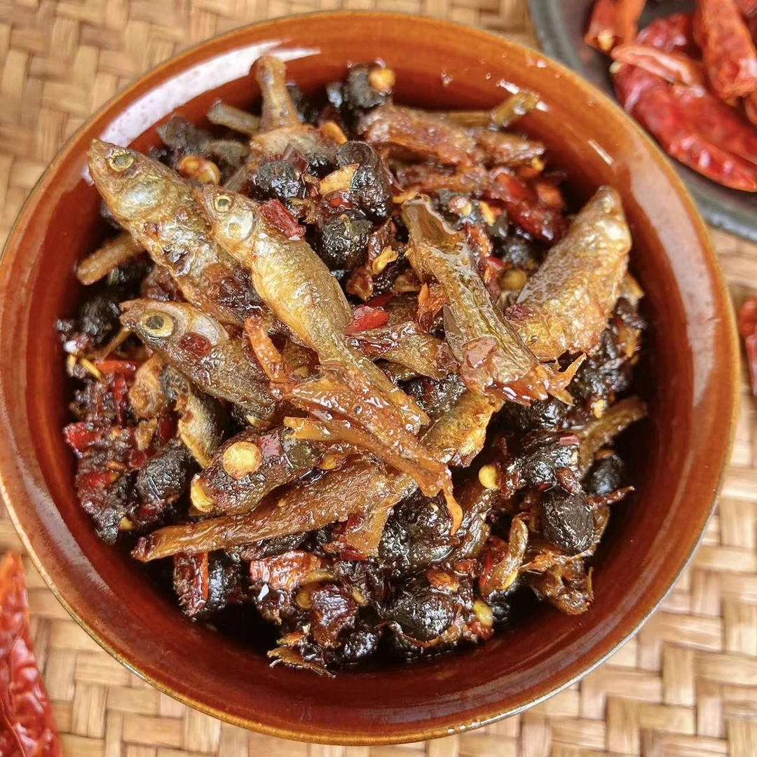 湖南特产火焙鱼豆豉香辣下饭菜常德坛子菜430g鱼味豆豉即食拌饭