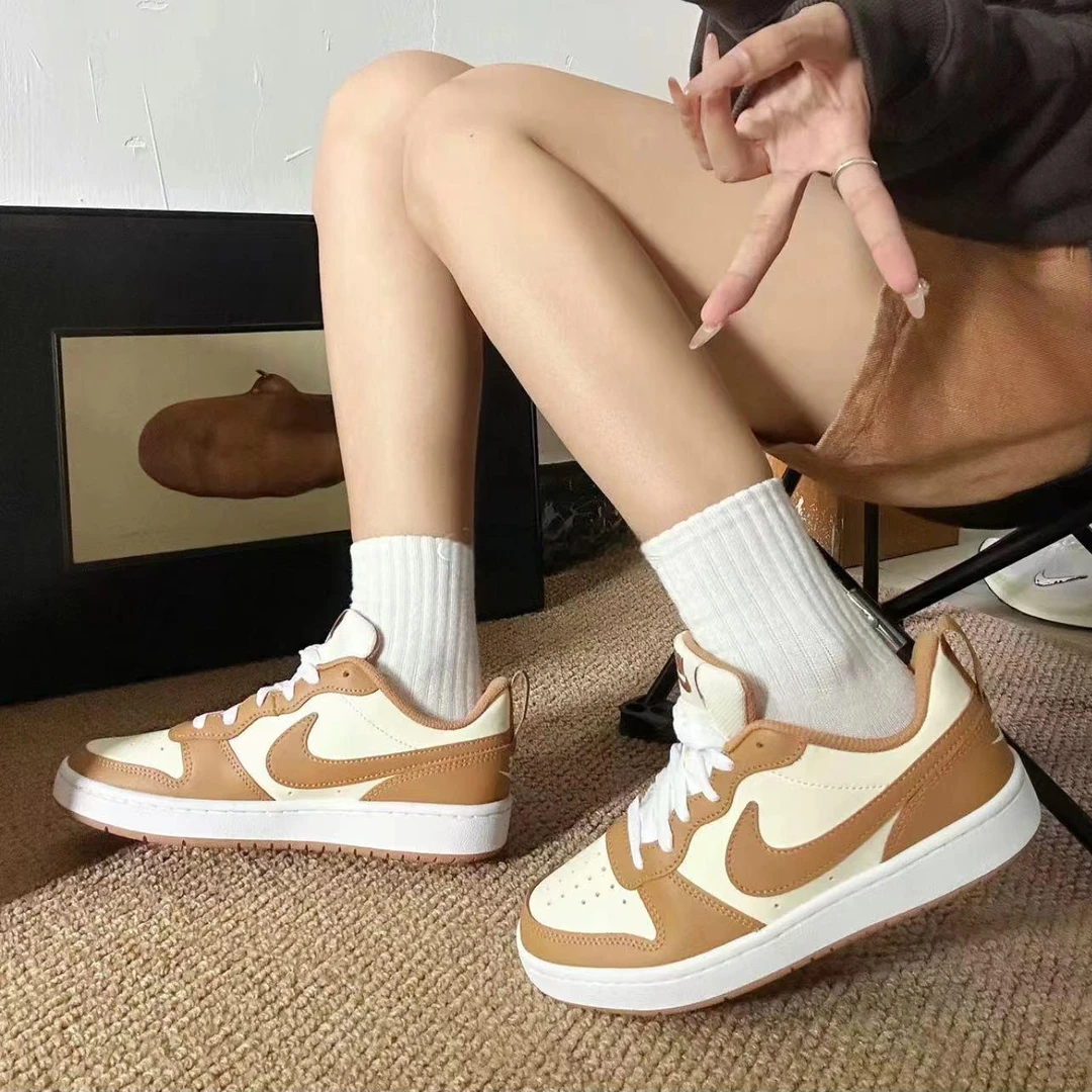 Nike耐克COURT LOW GS春秋木棕色新低帮时尚休闲板鞋女HV1805-121