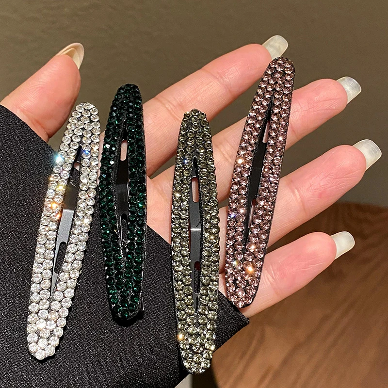 水钻气质亚克力发饰 韩版简约碎发bb夹气质网红头饰百搭碎发夹