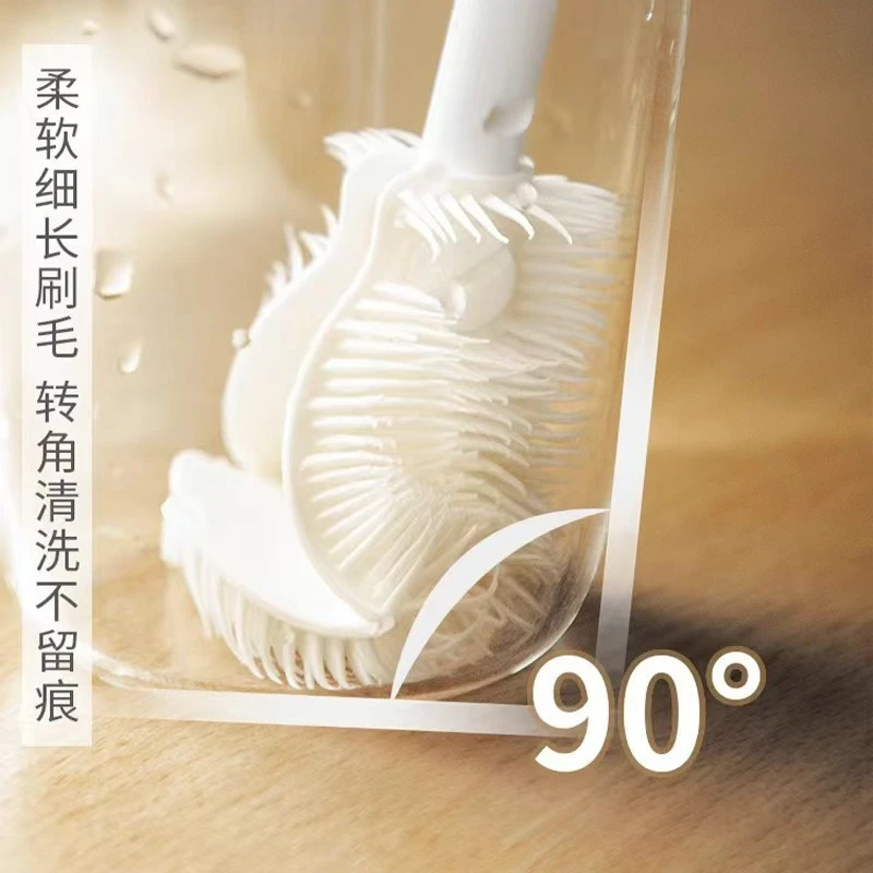 软骨长柄洗杯刷清洁长柄小刷子水杯破壁机清旋转家用折叠刷头刷洗