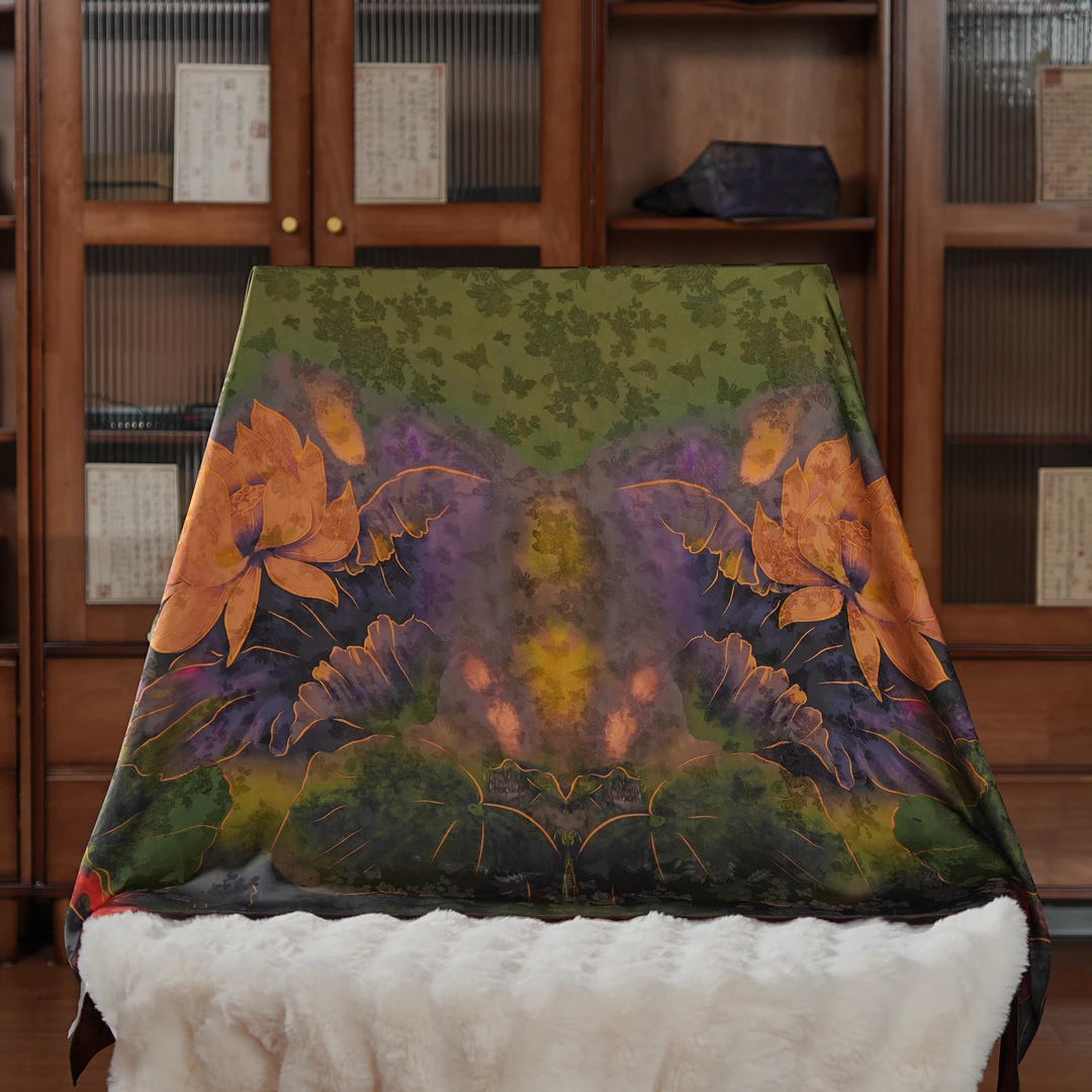 【D130-160枳荷】140*140丝巾女士时尚百搭双面轻奢中国风