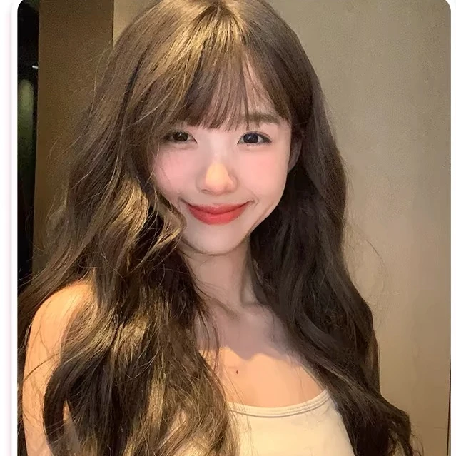 冷棕色大波浪假发自然仿真长卷发修脸韩系全头套式长发法式百搭