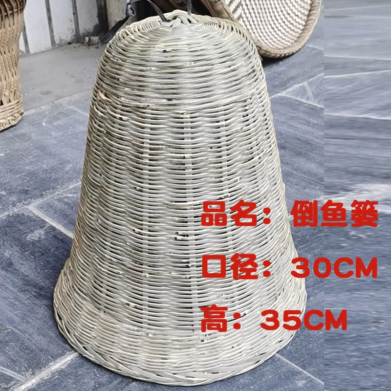 贵州三穗竹编鱼笼鱼篓手工编制泥鳅笼农家乐抓鱼捕鱼捉鱼倒鱼篓