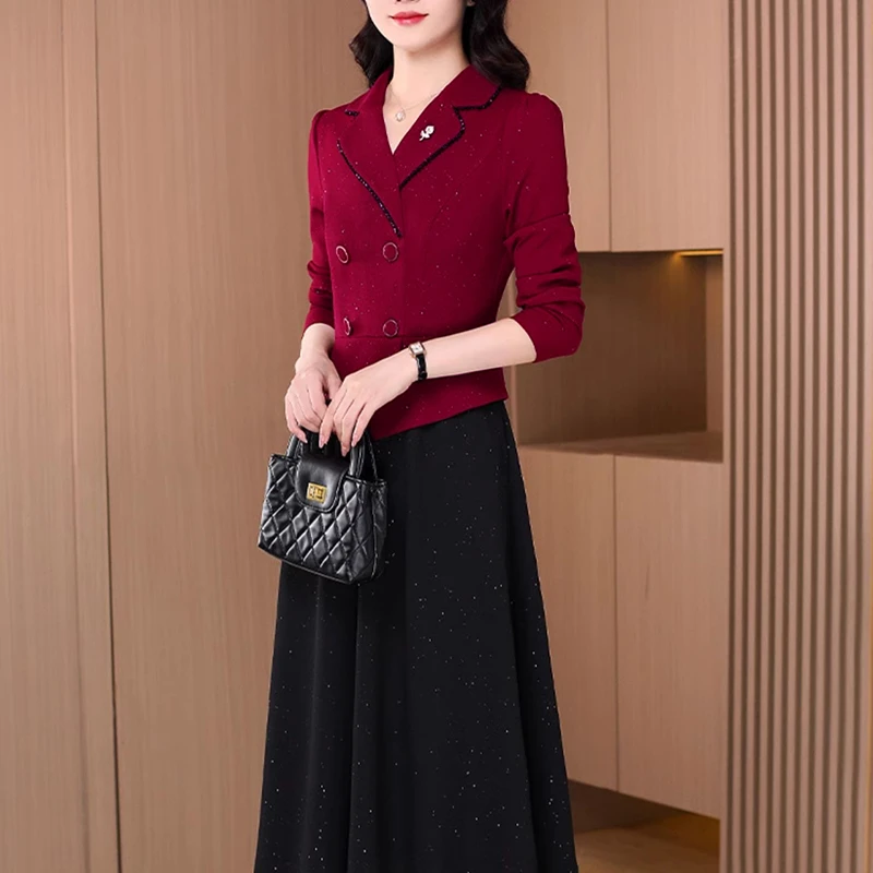 2025新女装秋季高档时尚修身显瘦气质长袖法式秋冬连衣裙子2241