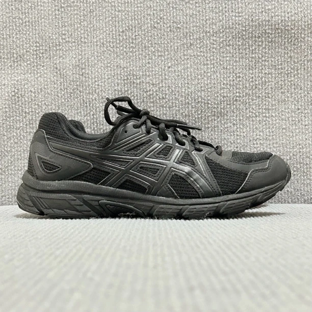 41.5码Asics/亚瑟士 Jog 100 2 缓冲抓地 跑鞋 纯黑二手 90新