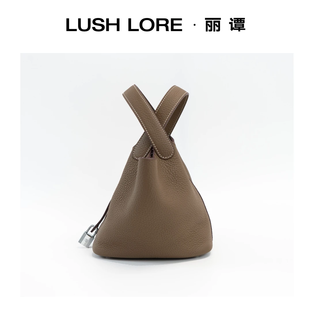 LUSHLORE丽谭 ·原创设计 真皮高定单肩斜挎包 TC菜篮子#4358